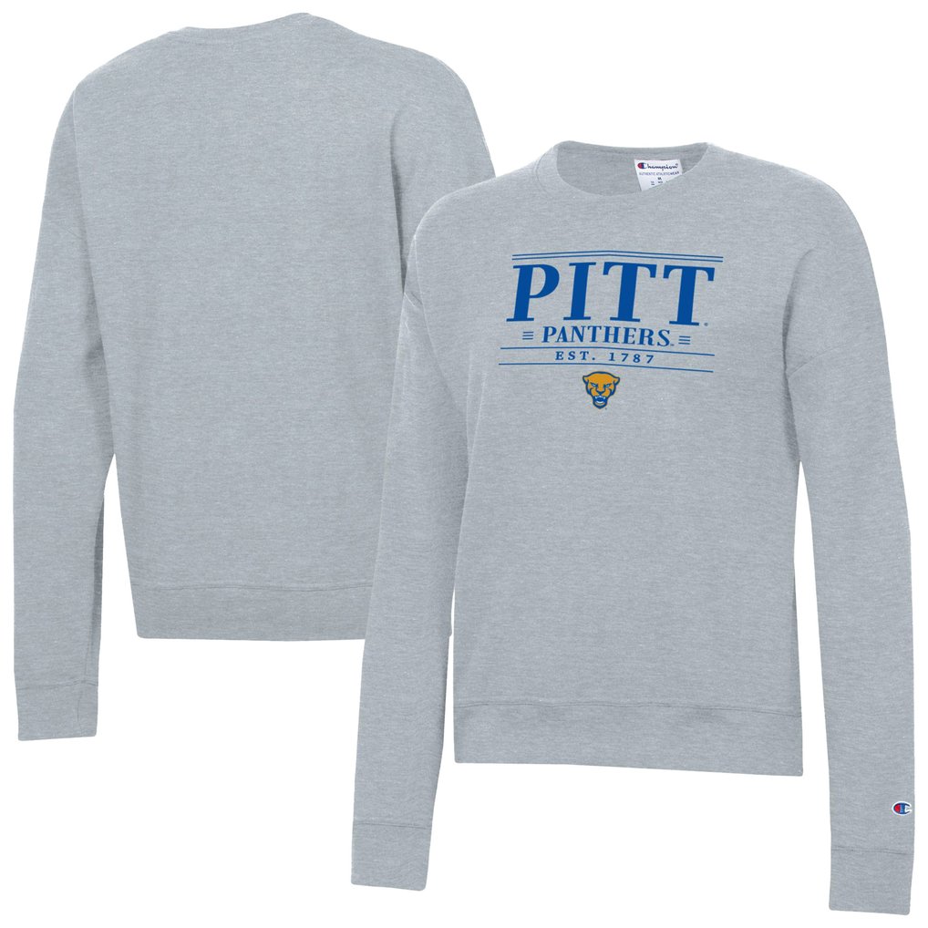  Pitt Panthers Champion Women's Powerblend Pullover Sweatshirt - Gray